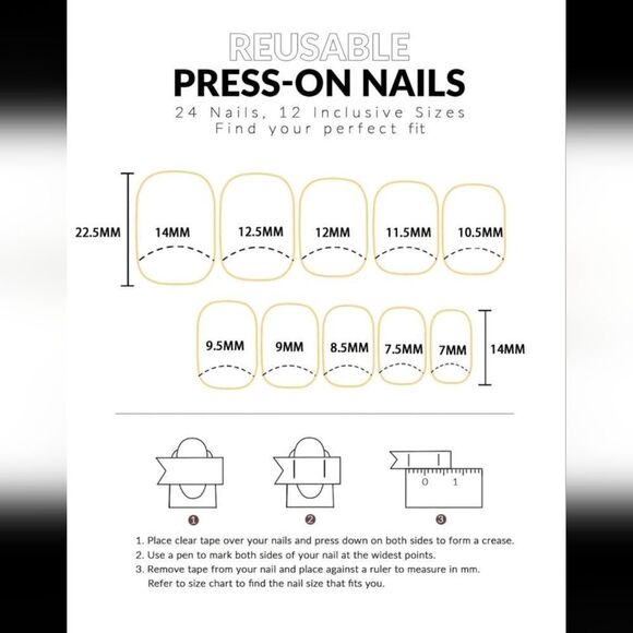 💕5/$18 24 pk Swirled Designed Press on Nails - Picture 4 of 5